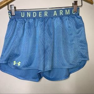 Under Armour Play Up Shorts in Light Blue XS
